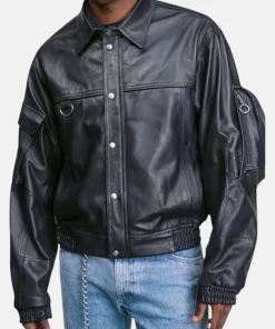 Kendrick Lamar Cards Black Leather Jacket