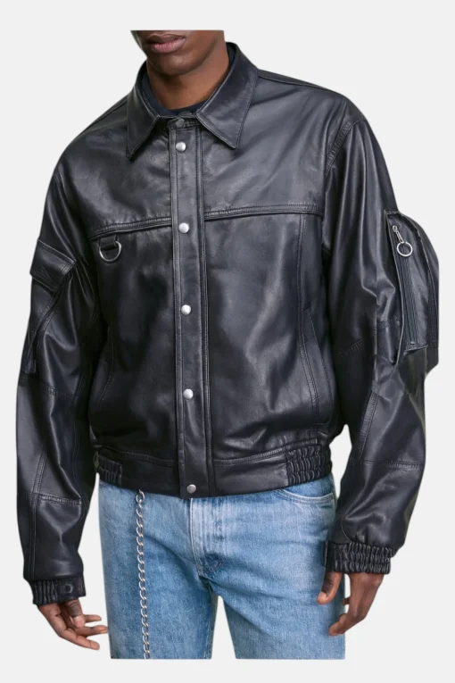Kendrick Lamar Cards Black Leather Jacket