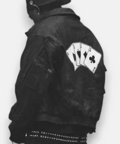 Kendrick Lamar Cards Black Leather London Concert Jacket