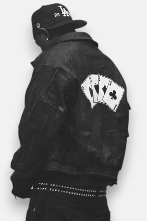 Kendrick Lamar Cards Black Leather London Concert Jacket