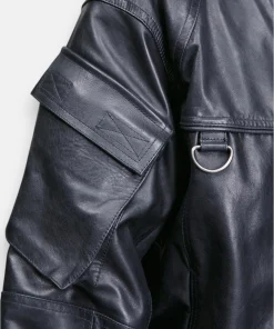 Kendrick Lamar Cards Leather Black Bumbag Jacket