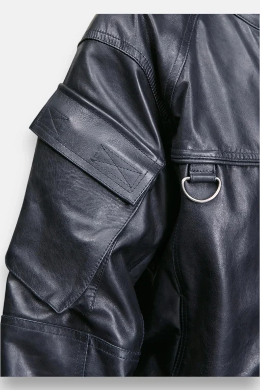 Kendrick Lamar Cards Leather Black Bumbag Jacket