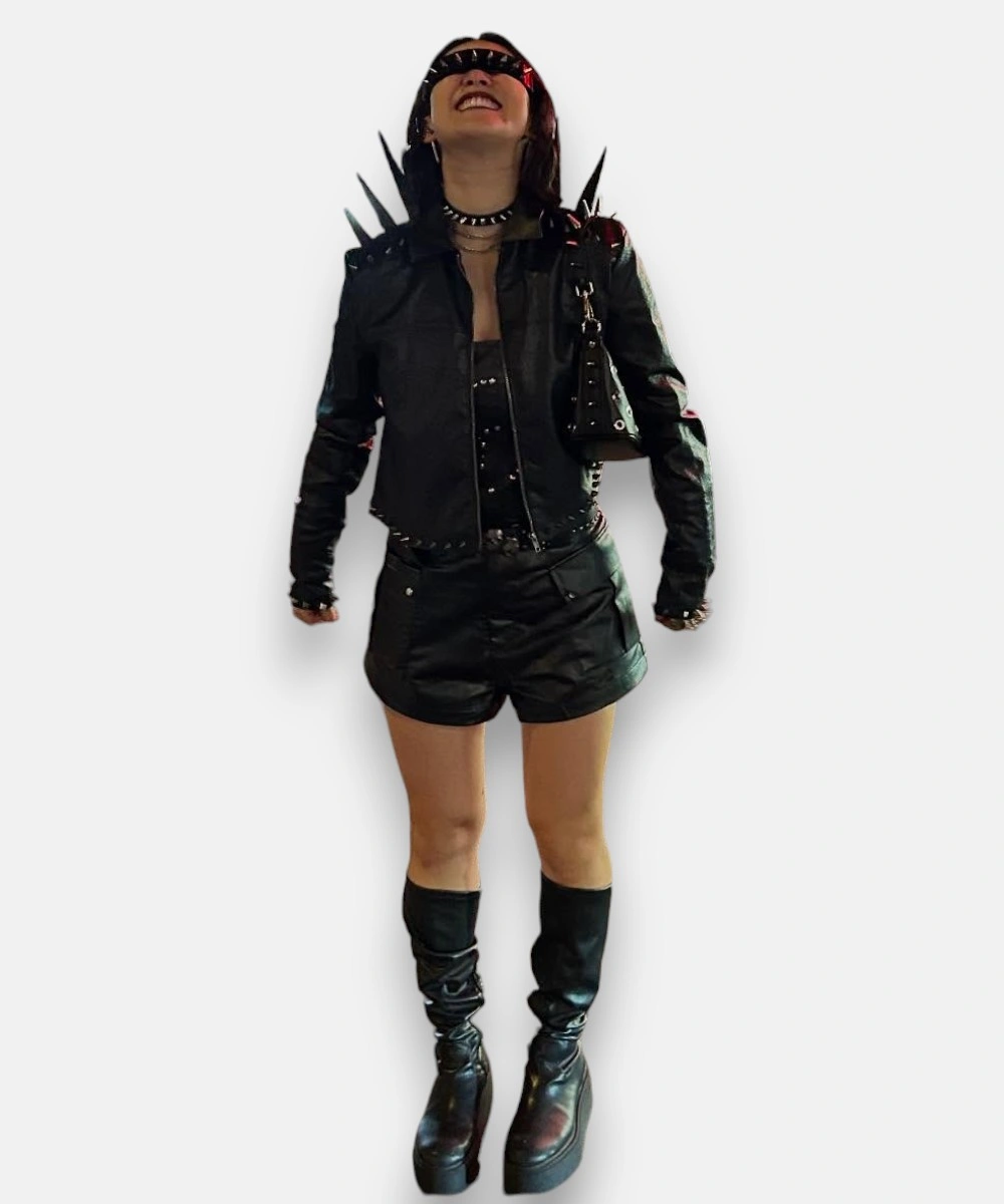 Lady Gaga Little Monster Mayhem Custom Studded Leather Jacket