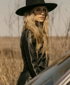 Lainey Wilson Whirlwind Tour Black Leather Jacket