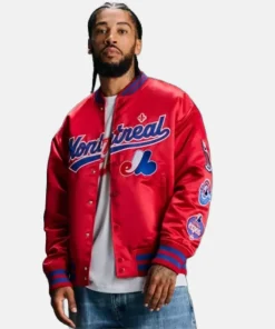 OVO x New Era x MLB Montreal Expos Jacket Red