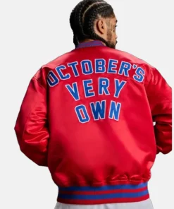 OVO x New Era x MLB Montreal Expos Satin Bomber Jacket