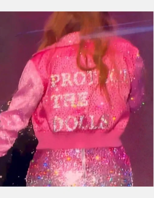Protect The Dolls Jacket Pink Bomber Jacket
