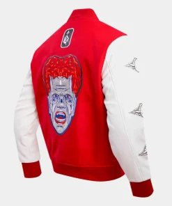 Shop Freeze Max Scare Squad Monster Red Varsity Jacket