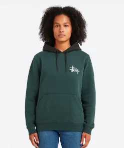 Stussy Two Tone Green Hoodie women