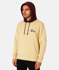 Stussy Unisex Two Tone Beige Hoodie Men