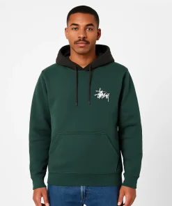 Stussy Unisex Two Tone Hoodie Green