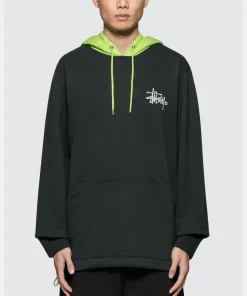 Stussy mens Two Tone Hoodie Grey and Black
