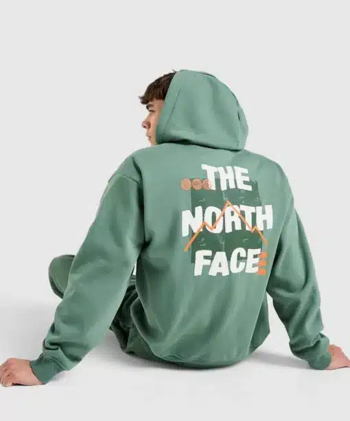The North Face Sobretta Oversized Full Zip Hoodie – Green