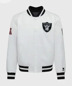 Tom Brady White Raiders Jacket