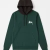 Unsex Stussy Two Tone Hoodie Green