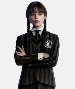 Wednesday Addams Black Grey Blazer