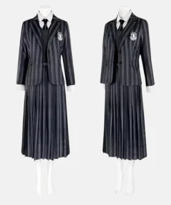 Wednesday TV Series Nevermore Academy Blazer Coat Grey