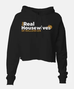 Women The Real Housewives of Halloween Crop Top Hoodie