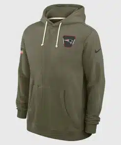 2025 new england patriots olive green salute to service hoodie