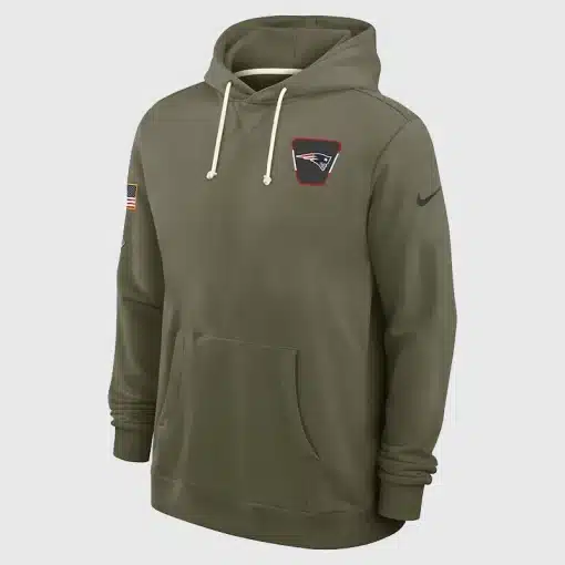 2025 new england patriots olive green salute to service hoodie