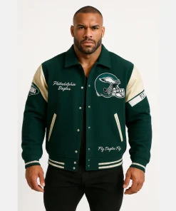 Abercrombie Mens Eagles Varsity Jacket
