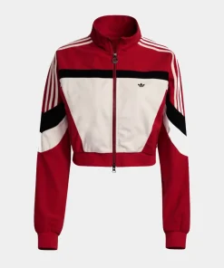 Adidas Blocking Cropped Track Jacket red