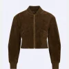 Adoore Brixen cropped jacket in suede