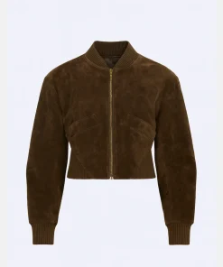 Adoore Brixen cropped jacket in suede