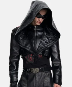 Bat Hat Hooded Short Jacket