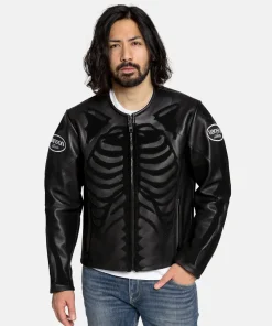 Bones Flat-Track All Vanson Black Leather Jacket