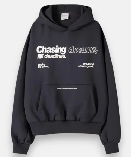 Chasing Dreams Not Deadline Gray Hoodie