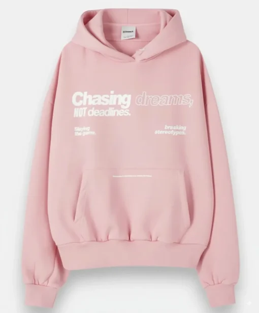 Chasing-Dreams-Not-Deadlines Hoodie Pink