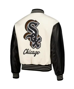 Chicago-White-Sox-PLEASURES-White-Varsity-Jacket