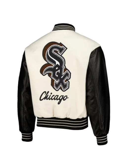 Chicago-White-Sox-PLEASURES-White-Varsity-Jacket