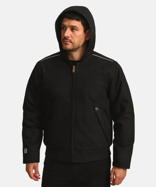 Dri Duck Rubicon Unisex Hooded Jacke & Black