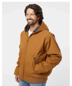 Dri Duck Rubicon Unisex Hooded Jacket Brown