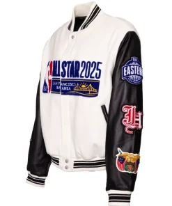Golden State Warriors 2025 All-Star Wool Varsity Jacket White