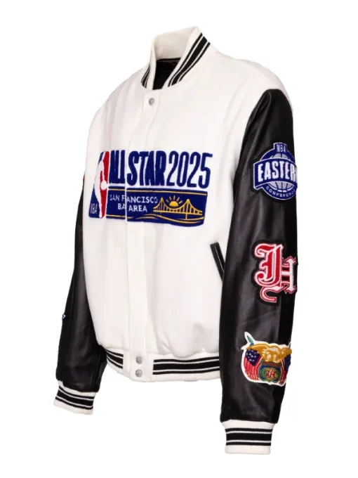 Golden State Warriors 2025 All-Star Wool Varsity Jacket White