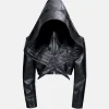Halloween Bat Hat Hooded Short Jacket