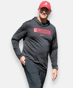 Head Football Coach University of Alabama Kalen DeBoer’s Alabama Black Pullover Hoodie