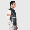 Karl-24H-Le-Ecru-mens-black-Leather-Jacket