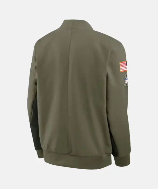 Las Vegas Raiders Nike 2025 Salute To Service Unstoppable Force Bomber Jacket - Mens
