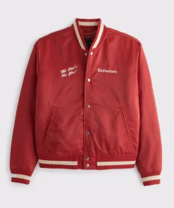Mens Budweiser Varsity Jacket Abercrombie