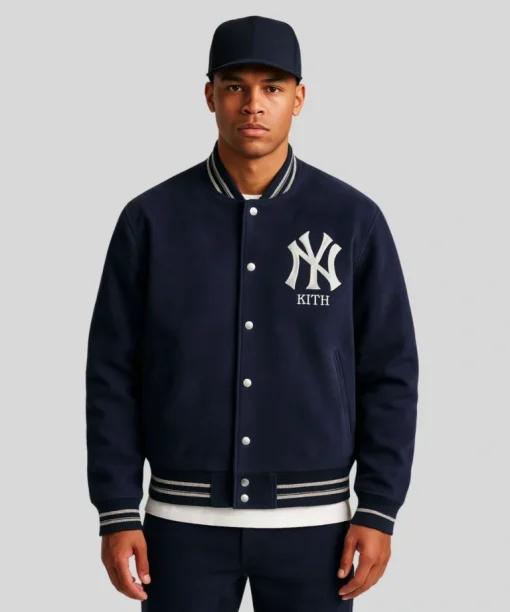 Mens Kith for the New York Yankees Suede Porter Jacket