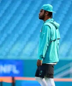 Miami-Dolphins-Aqua-Sideline-Coach-Half-Zip-Jacket-768×768