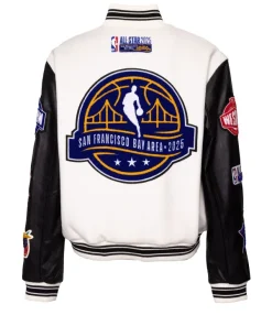 NBA All Star 2025 GSW Wool Varsity Jacket