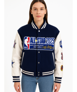 NBA women All Star 2025 GSW Varsity Jacket