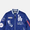 New Era Alpha Industries Los Angeles Dodgers Blue MA-1 Bomber Jacket