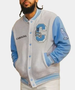 OVO x NCAA North Carolina Tar Heels Fleece Varsity Jacket