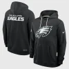 Recreated nike black philadelphia eagles sideline standard issue initial home dri fit hoodie